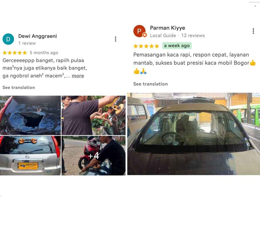 Presisi Kaca Mobil Bogor